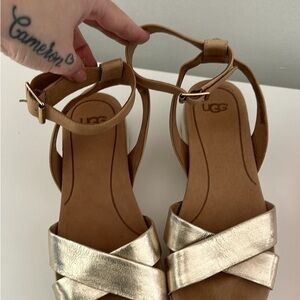 UGG Women's Metallic Gold Sandals